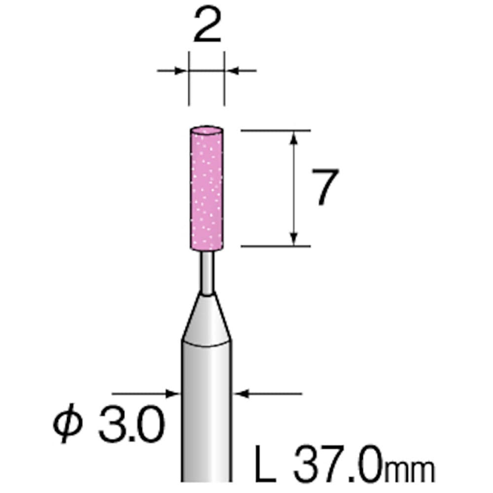 Ｍｉｎｉｍｏ　精密砥石　ＳＰ砥粒＃１２０　φ２　（１０本入）　ＪＡ３０４１＿