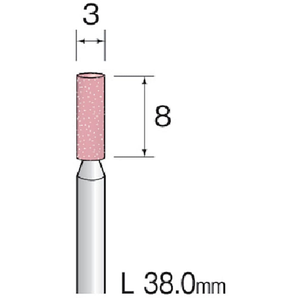 Ｍｉｎｉｍｏ　精密砥石　ＳＰ砥粒＃１２０　φ３　（１０本入）　ＪＡ３０４２＿