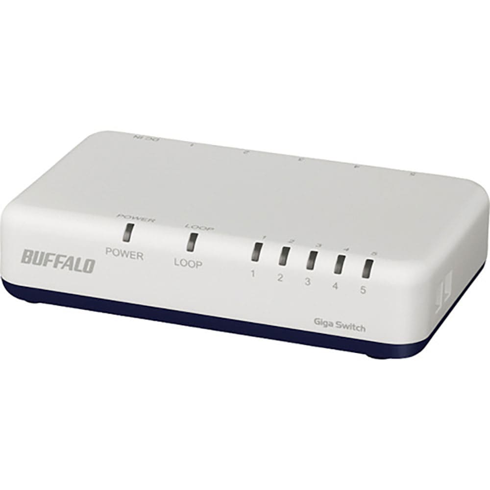 ＢＵＦＦＡＬＯ　Ｇｉｇａ　５ポート　スイッチングハブ　電源外付け　プラスチック筐体　ホワイト　ＬＳ＿