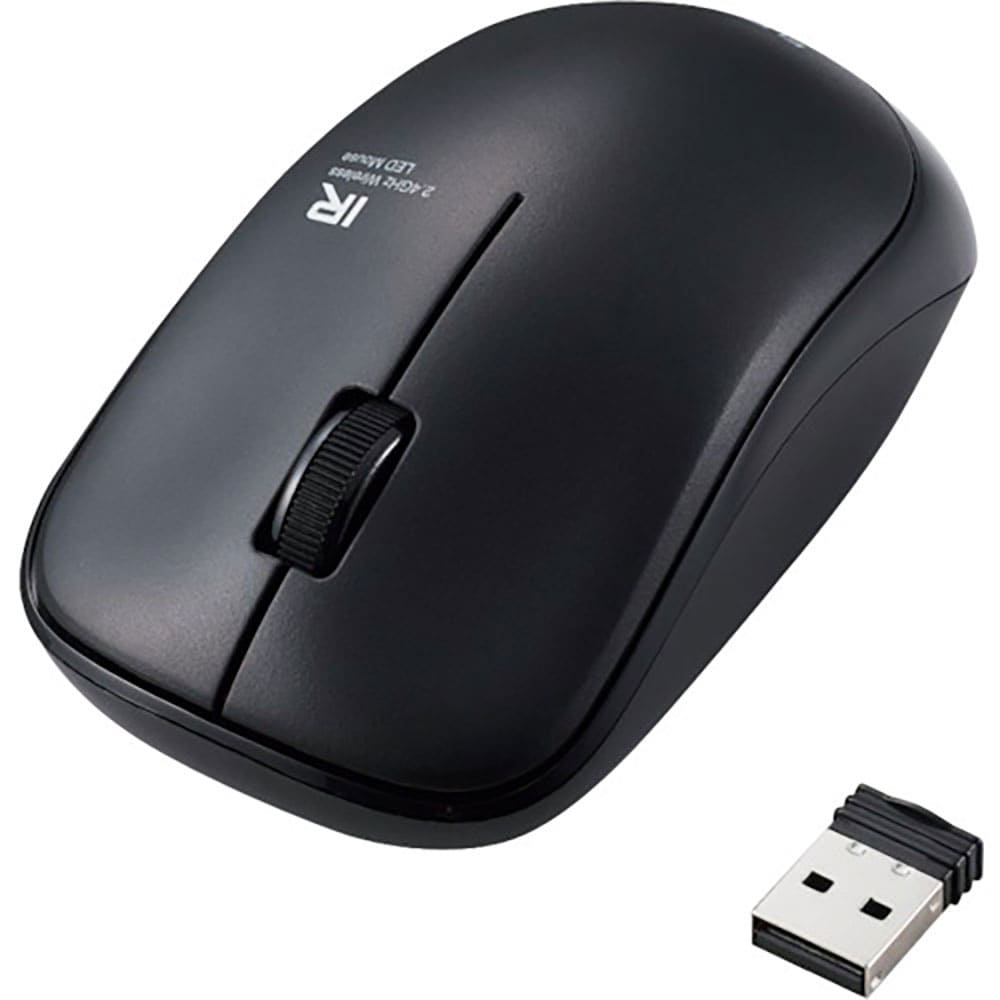 ＥＬＥＣＯＭ　ＩＲマウス　ＥＮＥＬＯシリーズ　無線　３ボタン　省電力　静音ボタン　抗菌　ブラック　＿