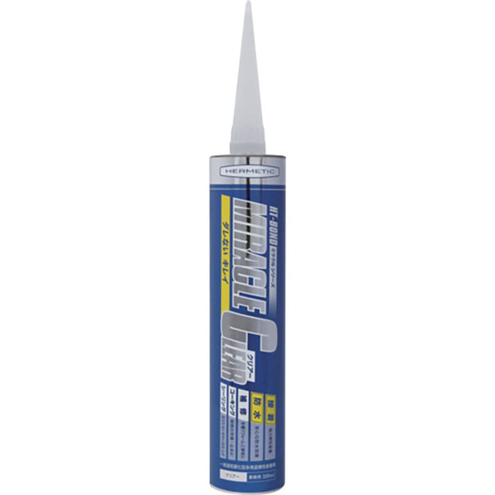 ヘルメチック　多用途弾性防水接着剤　Ｍｉｒａｃｌｅクリアー　３３０ｍｌ　ＭＩＲＡＣＬＥＣＬ３３０＿