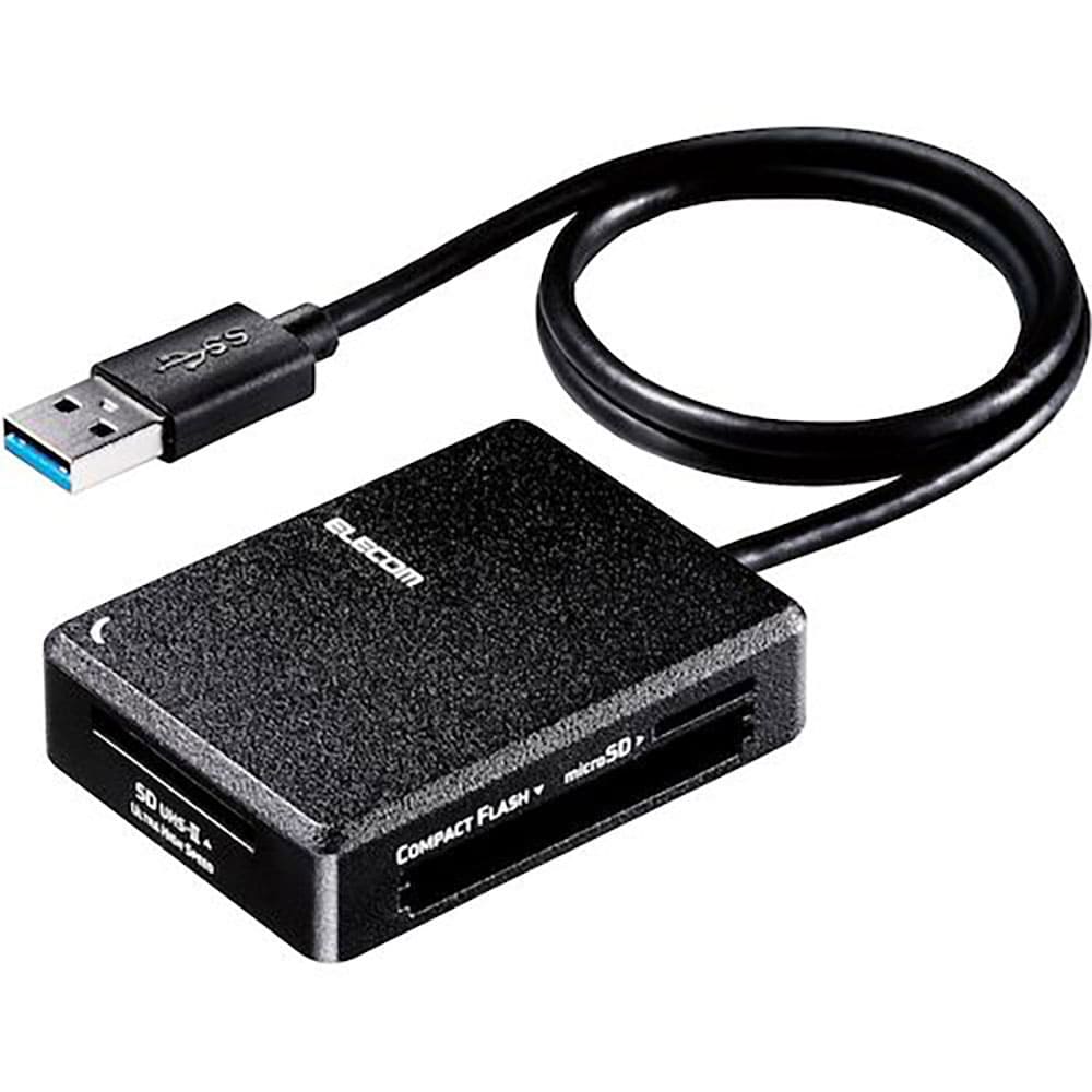 ELECOM メモリリーダライタ 超高速タイプ USB3.0 ケーブル50cm SD+microS_