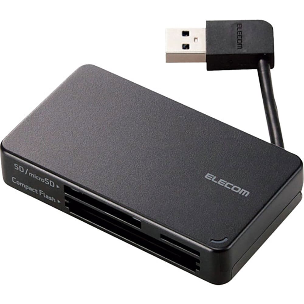 ELECOM メモリリーダライタ ケーブル収納タイプ USB3.0対応 SD+microSD+CF_