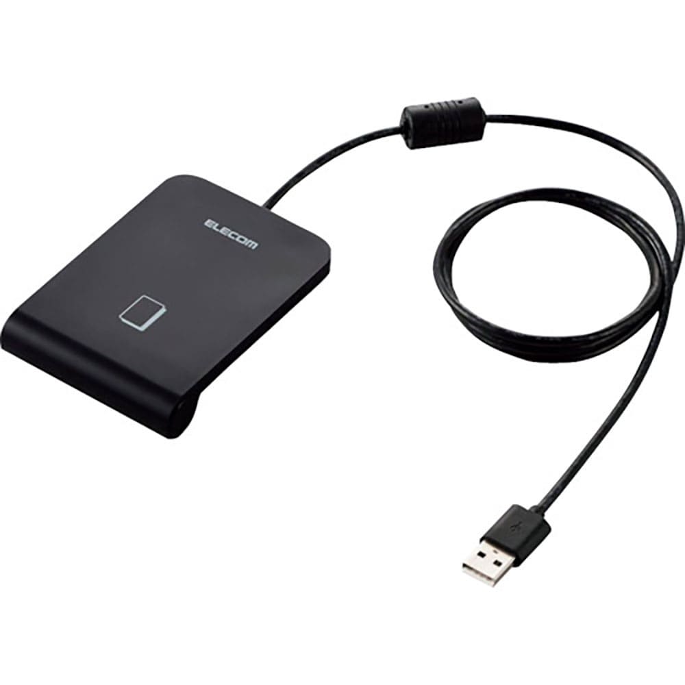 ELECOM ICカードリーダライタ 非接触式 ケーブル1m ブラック MR-ICA001BK_