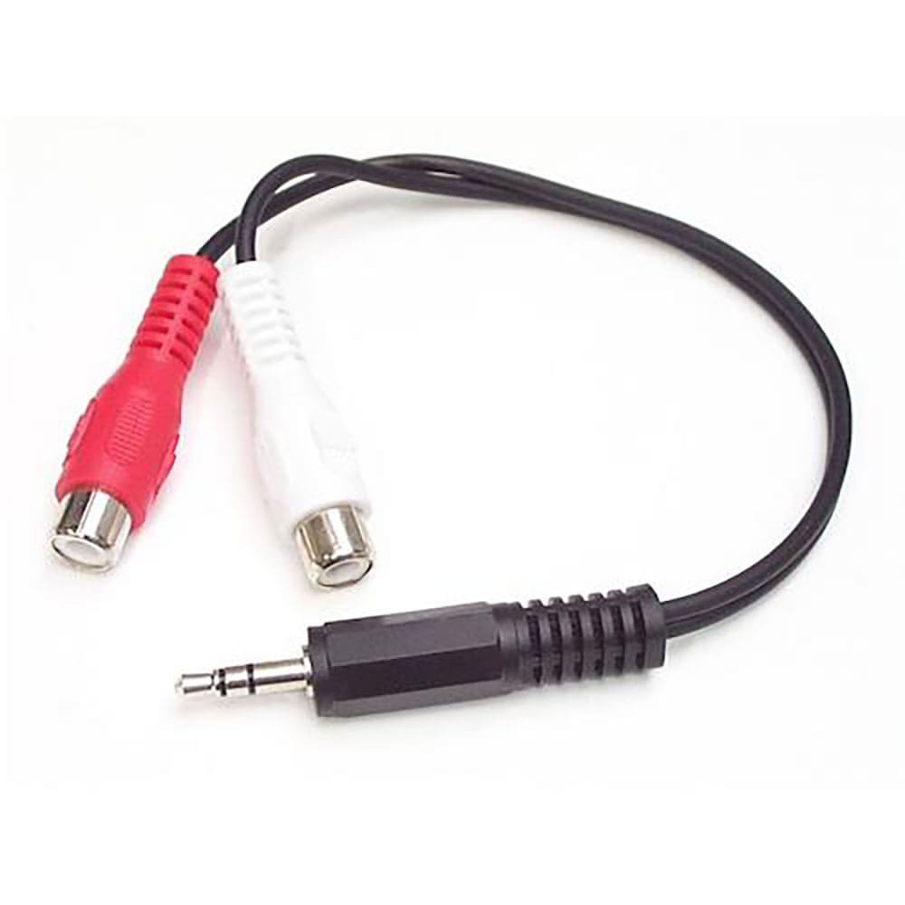 ＳｔａｒＴｅｃｈ　オーディオケーブル／１５ｃｍ／３．５ｍｍ　３極ステレオミニ　－　２ｘ　ＲＣＡ　変＿
