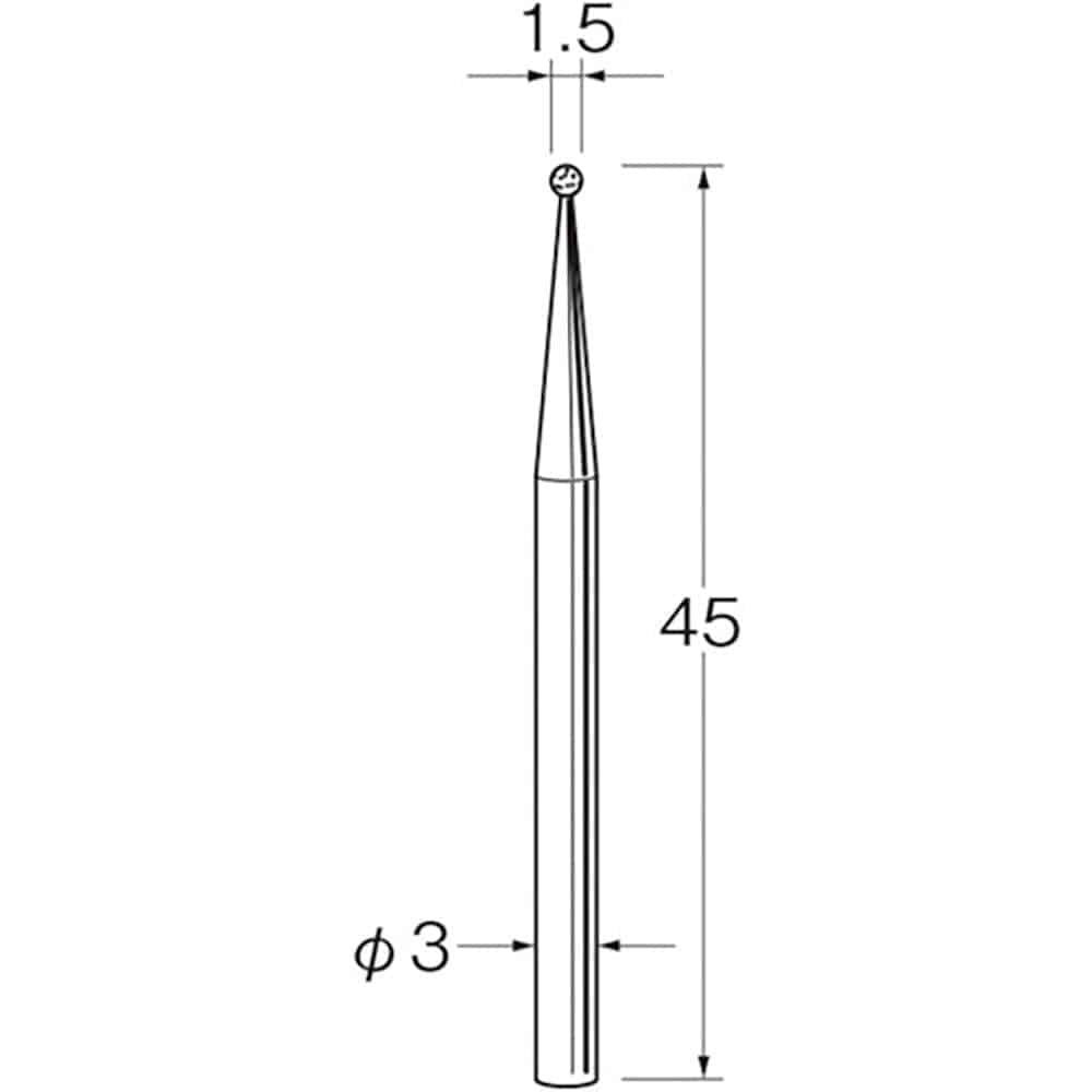 リューター　軸付電着ボラゾン砥石Ｎ１０１５　Ｎ１０１５＿