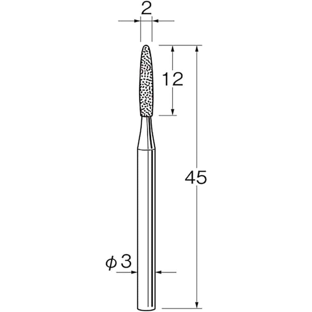 リューター　軸付電着ボラゾン砥石Ｎ１３２０　Ｎ１３２０＿