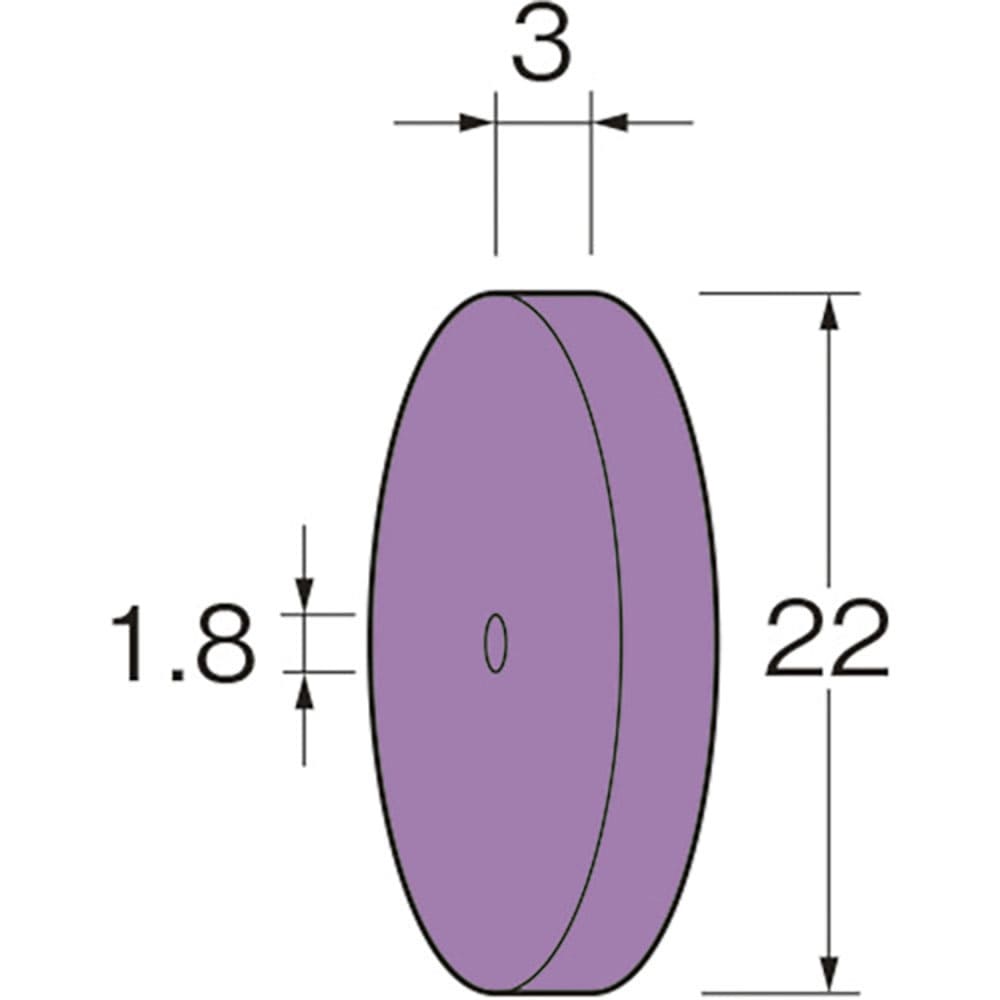 リューター ホイール型セラミックゴム砥石粒度(#):60高さ(mm)3.0 R5321_