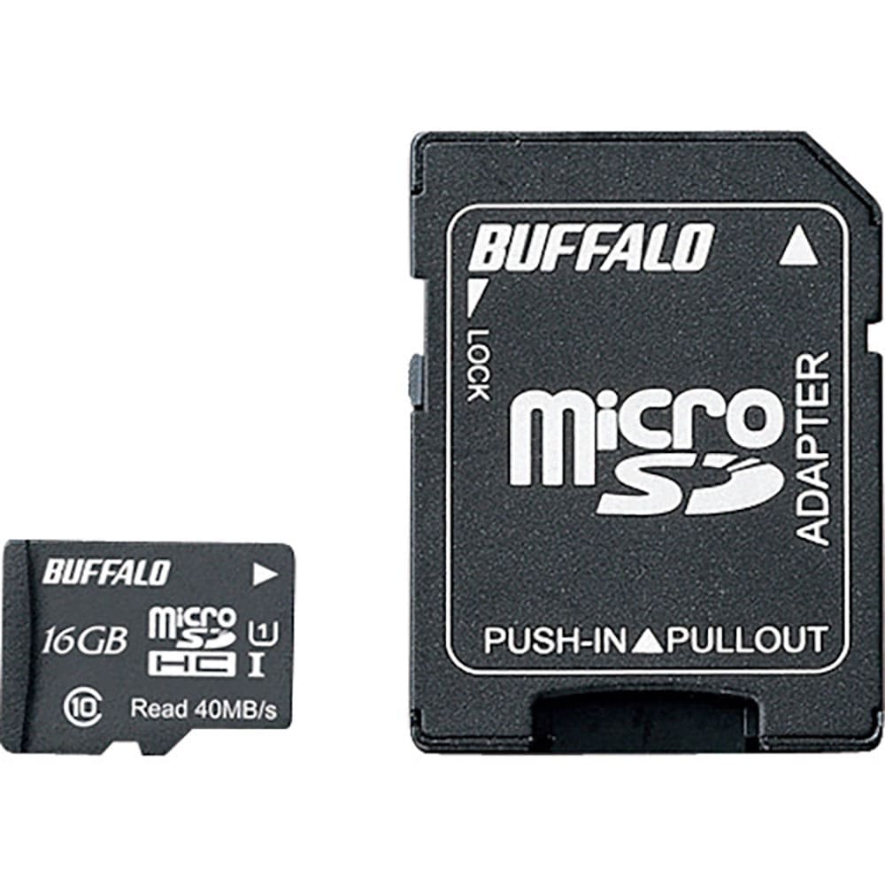 ＢＵＦＦＡＬＯ　ＵＨＳ－Ｉ　Ｃｌａｓｓ１　ｍｉｃｒｏＳＤＨＣカード　ＳＤ変換アダプター付　１６ＧＢ＿