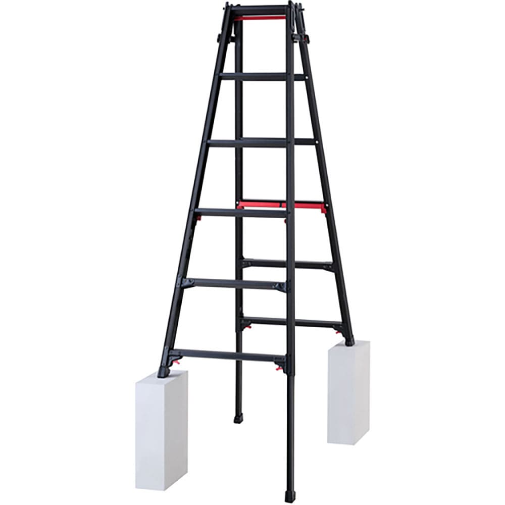 ハセガワ　脚部伸縮式アルミはしご兼用脚立　ＲＹＲＬＢ型　６段　ＲＹＲＬＢ－１８＿