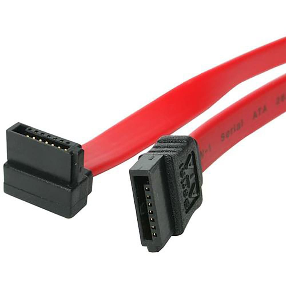ＳｔａｒＴｅｃｈ　ドライブケーブル／ＳＡＴＡ／４５ｃｍ／片側Ｌ型下向き／ラッチなし／レッド　ＳＡＴ＿