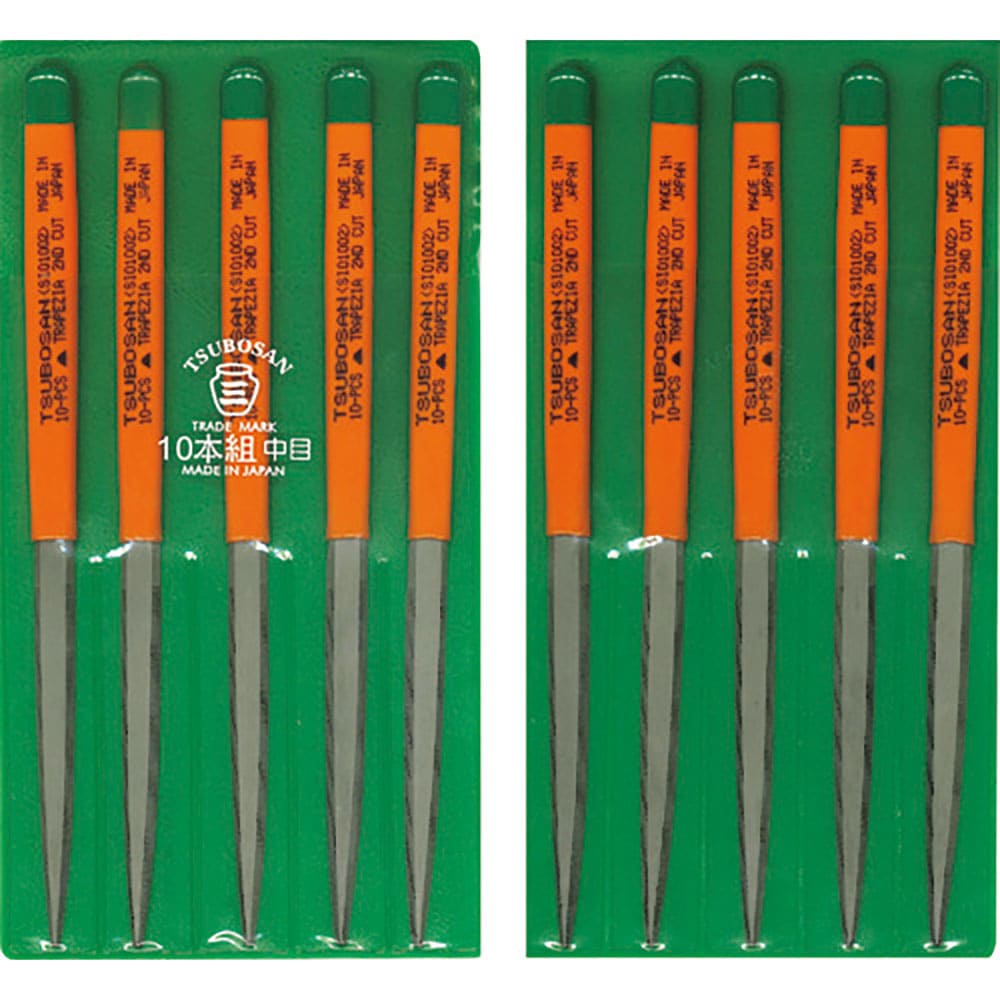 ツボサン 組ヤスリ 10本組 シノギ 中目 SI010-02_