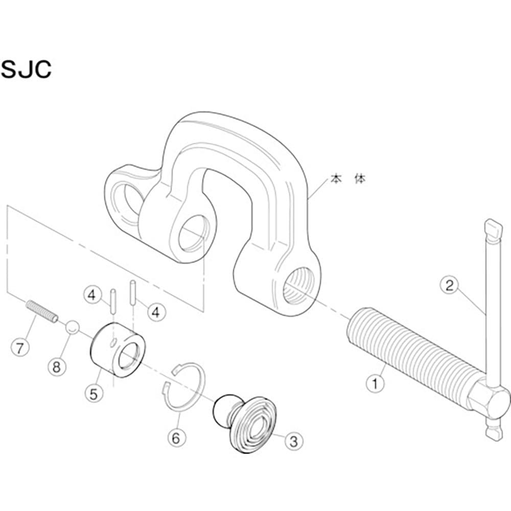 スーパー スクリューカムクランプ(SJC)用スクリュー SJCR1_