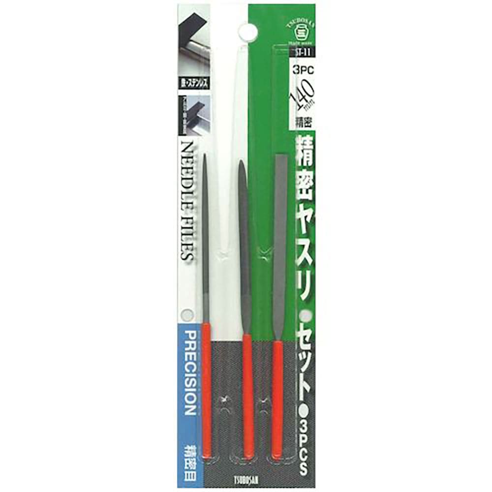 ツボサン ヤスリセット 3種セット BP入り ST-11 (140MMセイミツ3PCS)_