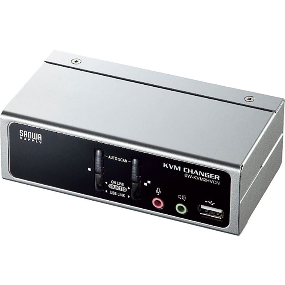 ＳＡＮＷＡ　ＵＳＢ・ＰＳ／２コンソール両対応パソコン自動切替器（２：１）　ＳＷ－ＫＶＭ２ＨＶＣＮ＿