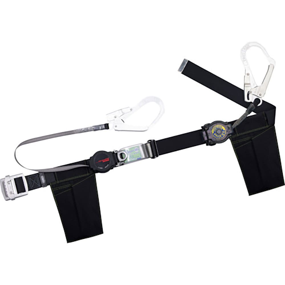 TSUYORON 胴ベルト型墜落制止用器具(巻取タイプ)補助ロープ2丁掛け仕様 ロック機構付きワン_