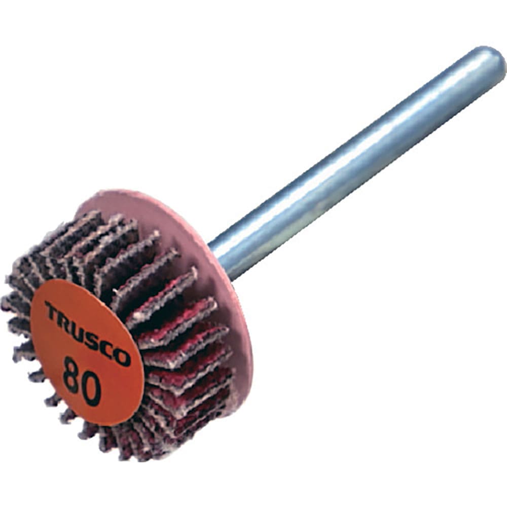 ＴＲＵＳＣＯ　セラミックフラップホイール　軸径３ｍｍ　＃８０　外径１５×幅５×軸長３０　（１０個入＿