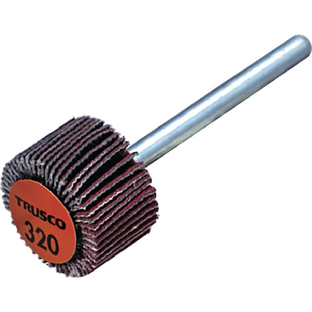 TRUSCO セラミックフラップホイール 軸径3mm #320 外径15×幅10×軸長30 (10_