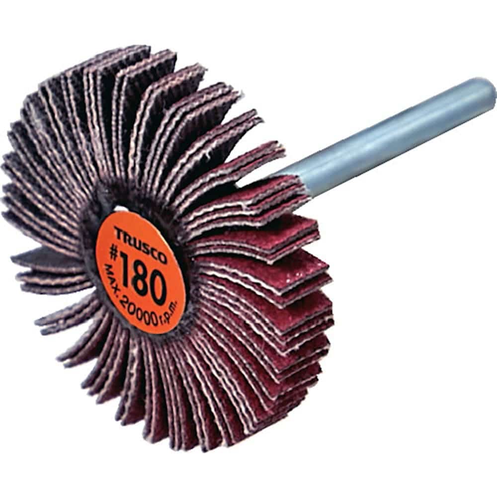 TRUSCO セラミックフラップホイール 軸径3mm #180 外径30×幅5×軸長30 (10個_