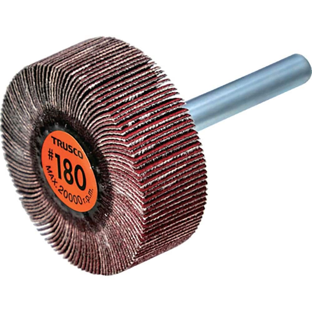 TRUSCO セラミックフラップホイール 軸径6mm #180 外径40×幅15×軸長40 (5個_