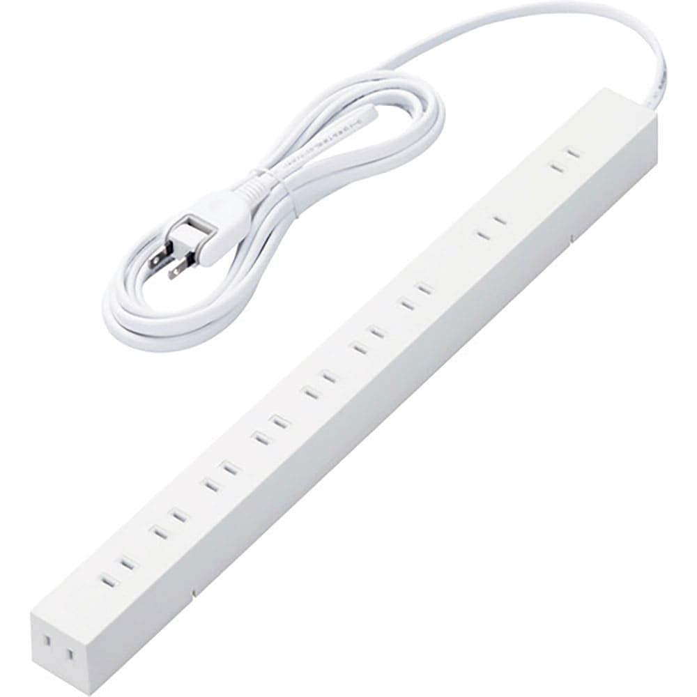 ELECOM 10口タップ 2P 3m ホワイト T-H0103WH_