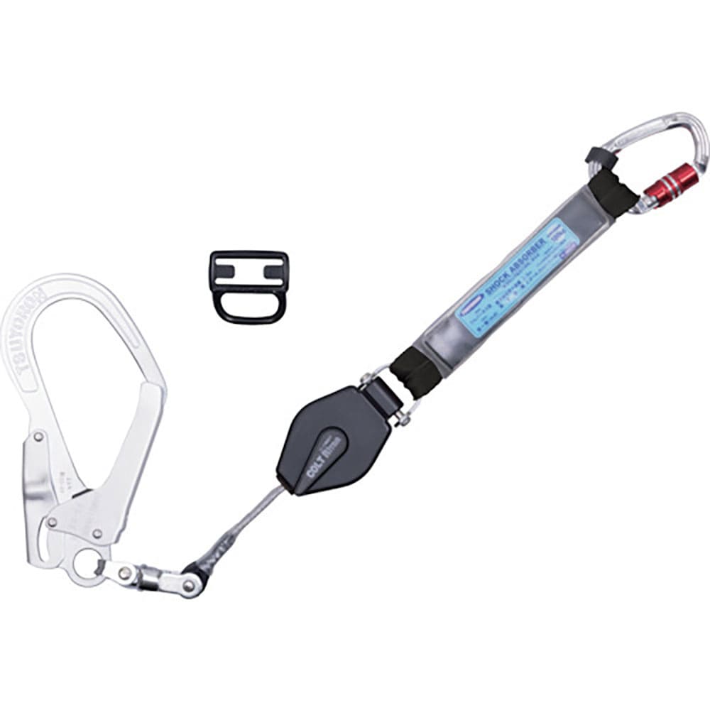 TSUYORON フルハーネス用ランヤード シングルランヤード ロック機構付き巻取式コルトリトラ _