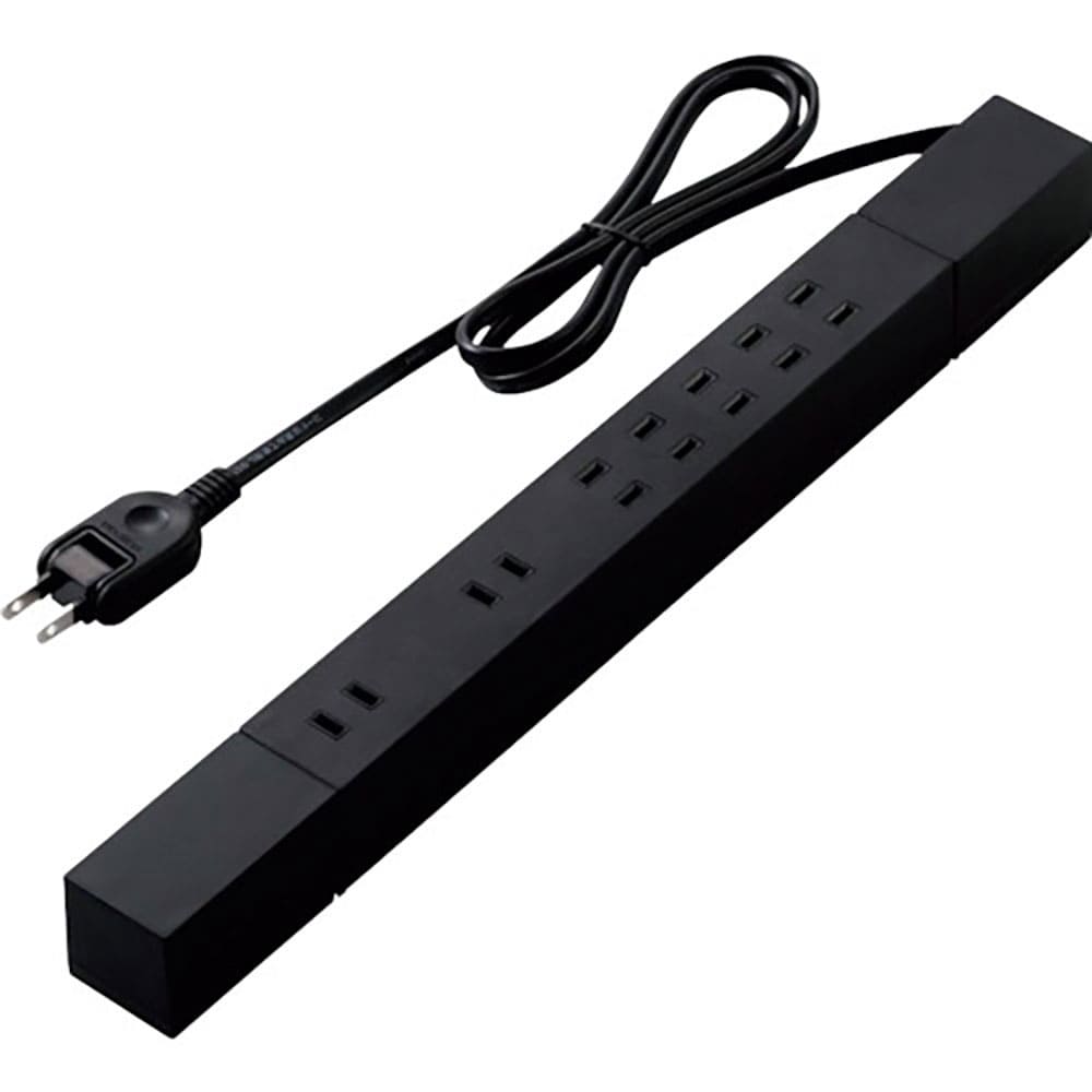 ELECOM ダブル回転タップ マグネット付 雷サージ付 ホコリシャッター付 7個口 1.0m ブ_