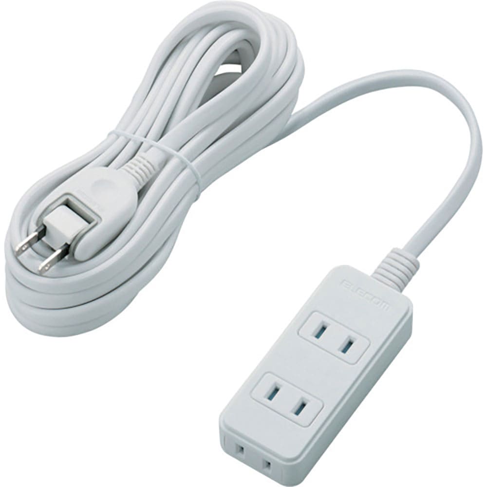 ELECOM 電源タップ(雷ガード・ほこりシャッター) 3個口 5m ホワイト T-KST02-2_
