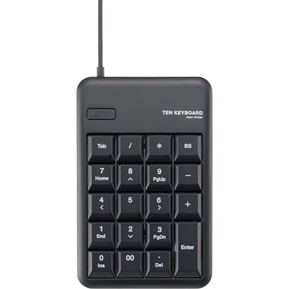 ＥＬＥＣＯＭ　Ｅｘｃｅｌ操作に最適なＵＳＢテンキーボード　Ｍサイズ　ブラック　ＴＫ－ＴＣＭ０１１Ｂ＿