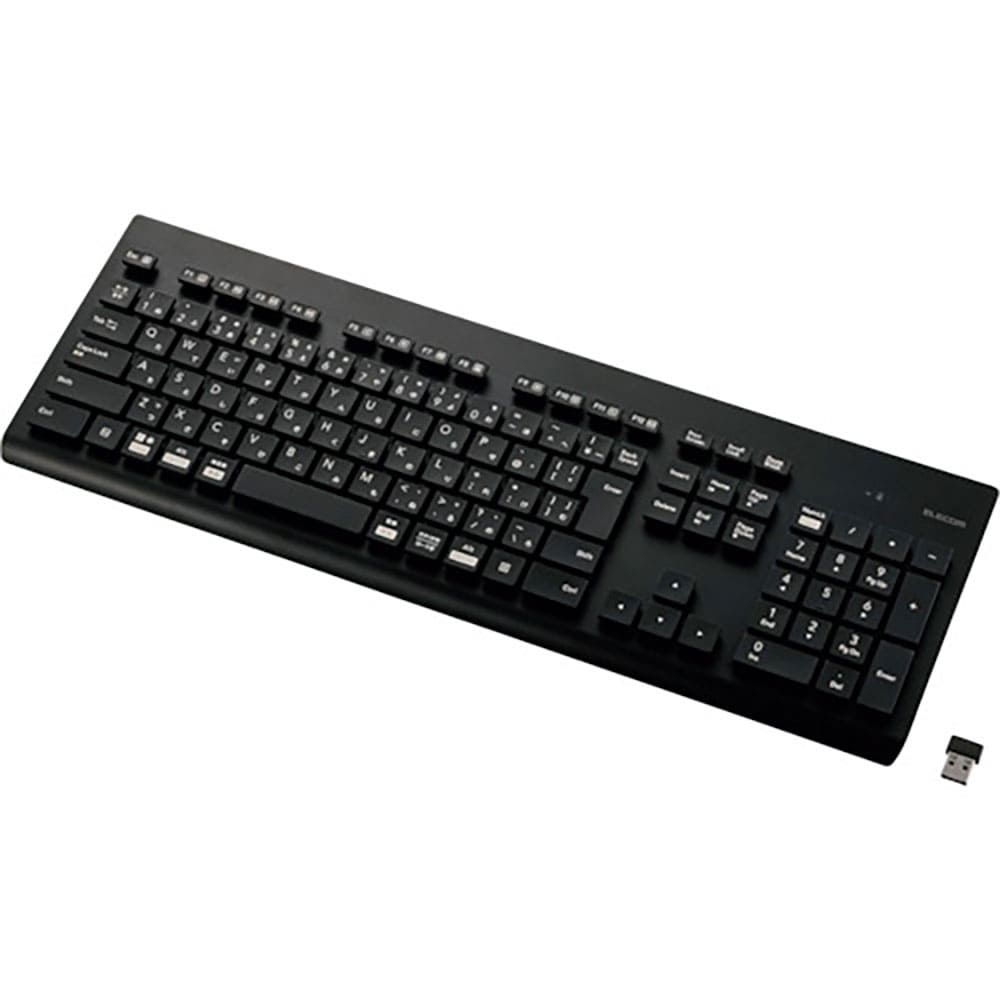 ＥＬＥＣＯＭ　キーボード　無線（２．４ＧＨｚ）　ワイヤレス　メンブレン式　フルサイズ　洗える　抗菌＿