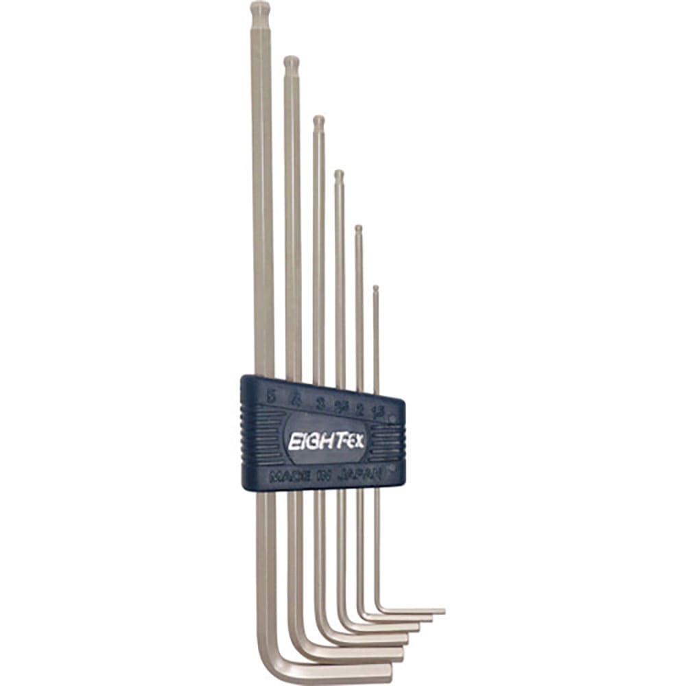EIGHT 六角棒スパナ テーパーヘッド エキストラロング6本セット 1.5~5mm TLS-6_