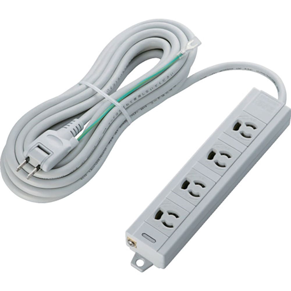 ELECOM RoHs準拠OAタップ 3P 4個口 マグネット付き 5m グレー T-T06-34_