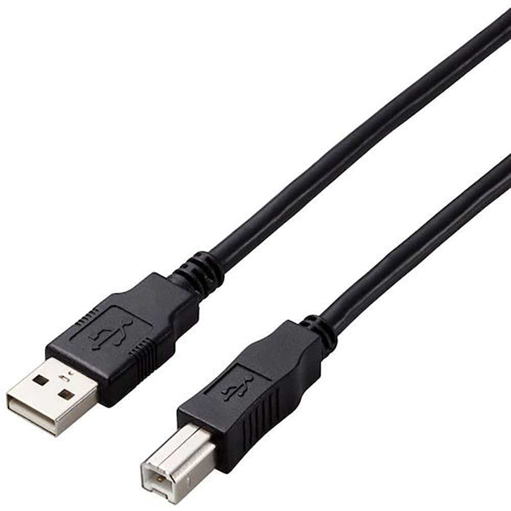 ＥＬＥＣＯＭ　ＵＳＢ２．０ケーブル　Ａ－Ｂタイプ　仕様固定　５ｍ　ブラック　Ｕ２Ｃ－ＡＢ５０ＢＫ／＿