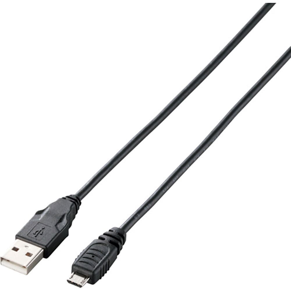 ＥＬＥＣＯＭ　ＵＳＢ２．０ケーブル　Ａ－ｍｉｃｒｏＢタイプ　２ｍ　ブラック　Ｕ２Ｃ－ＡＭＢ２０ＢＫ＿