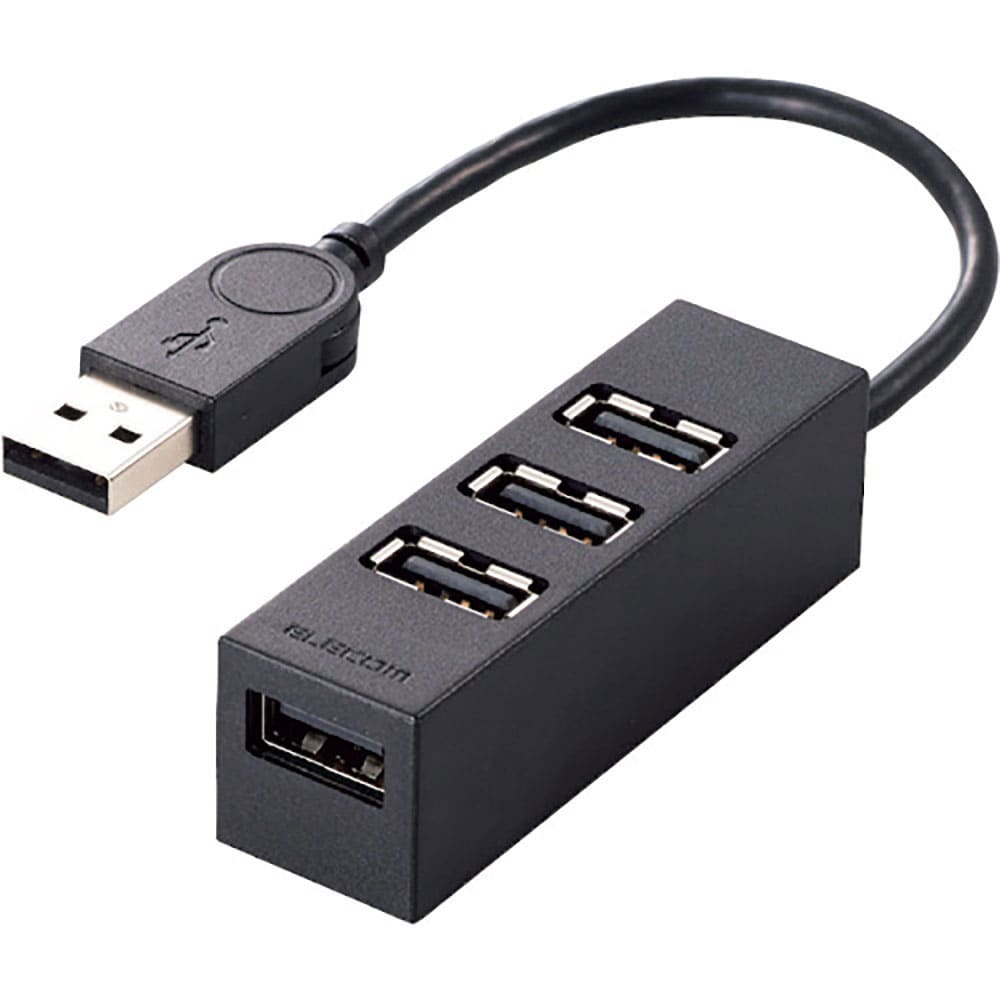 ＥＬＥＣＯＭ　機能主義ＵＳＢハブ　短ケーブル４ポート　Ｕ２Ｈ－ＴＺ４２６ＢＢＫ＿