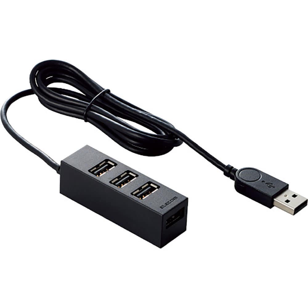 ＥＬＥＣＯＭ　機能主義ＵＳＢハブコンパクト　ＡＣアダプタ付　Ｕ２Ｈ－ＴＺ４２７ＳＢＫ＿