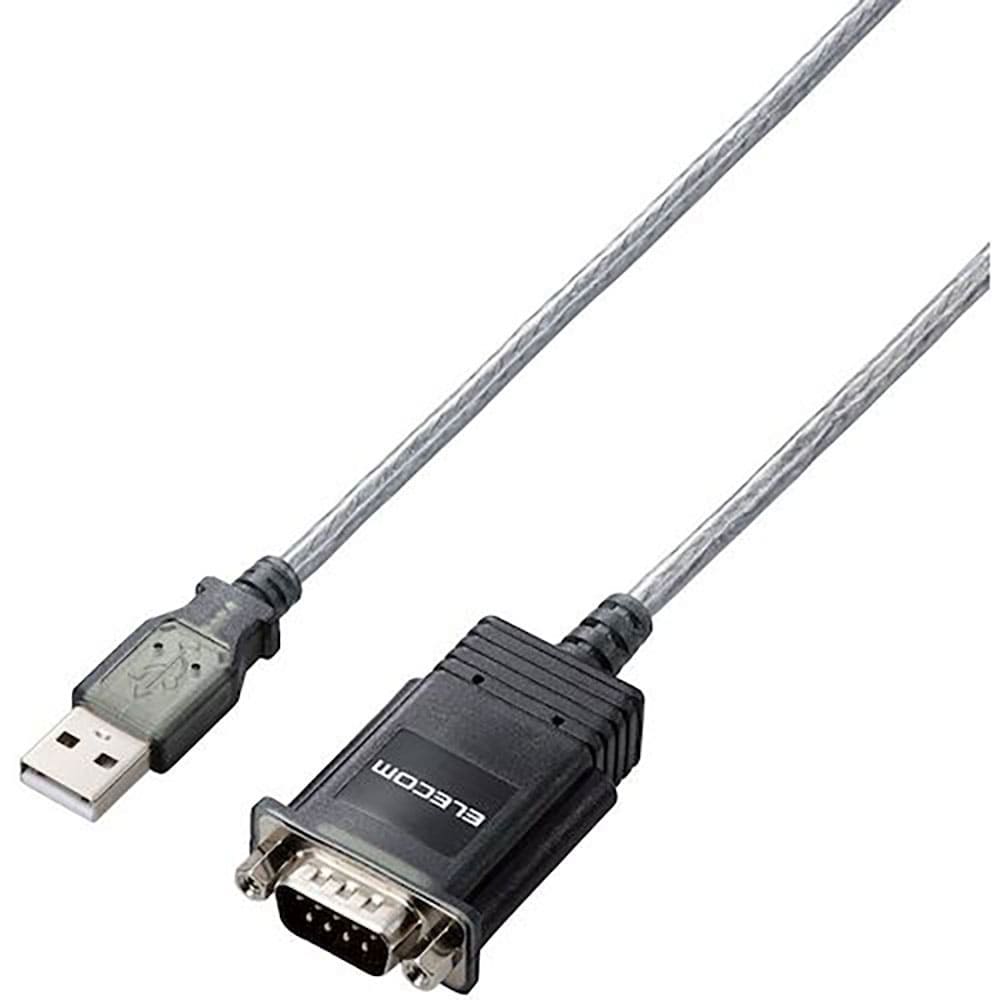 ＥＬＥＣＯＭ　ＵＳＢｔｏシリアルケーブル　ＵＳＢオス＿ＲＳ－２３２Ｃ用　ＲｏＨＳ指令準拠　グラファ＿