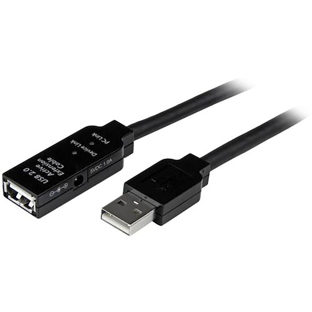 ＳｔａｒＴｅｃｈ　ＵＳＢケーブル／Ａ－Ａ／１５ｍ／ＵＳＢ　２．０／アクティブ延長／オス・メス／ＢＫ＿