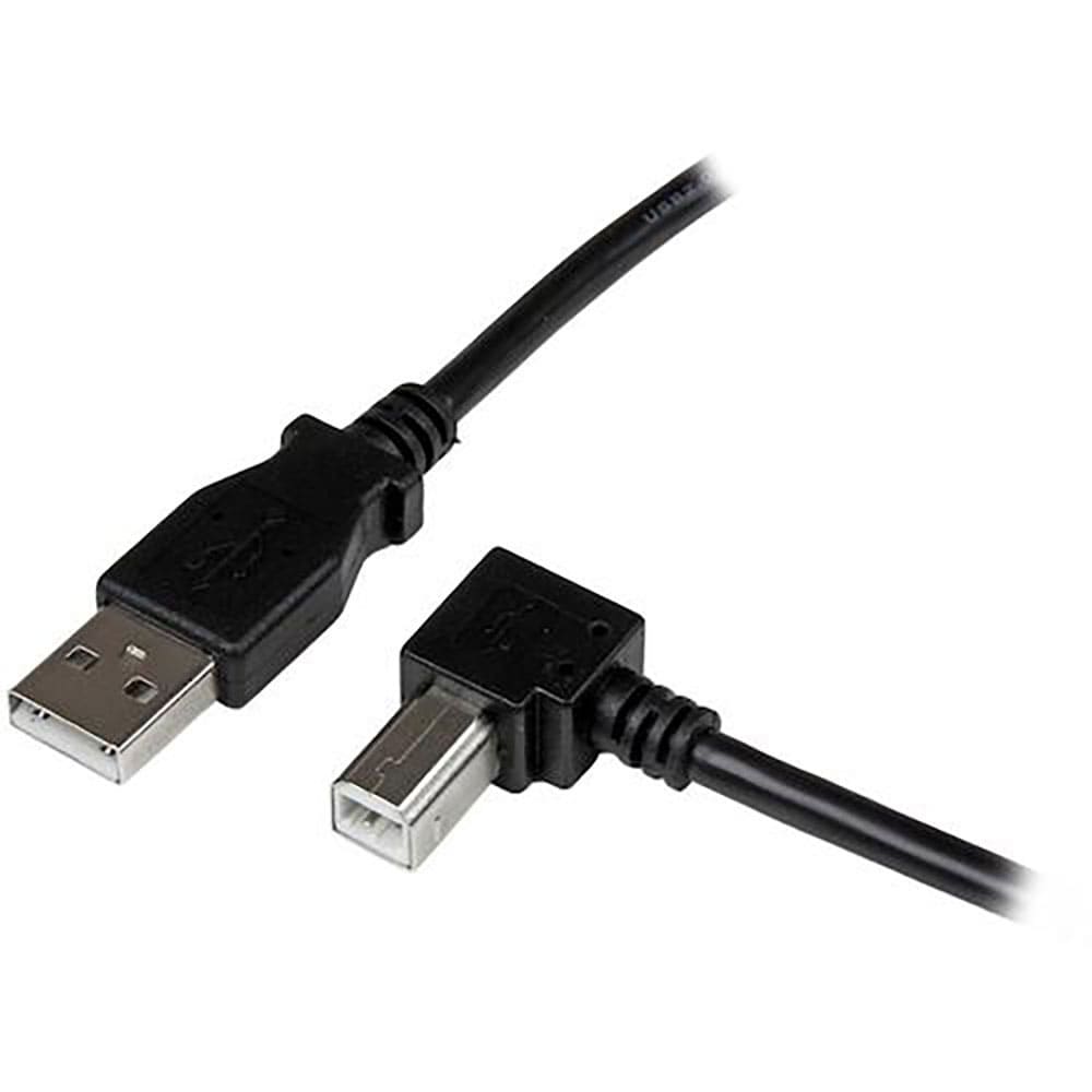 ＳｔａｒＴｅｃｈ　ＵＳＢケーブル／Ａ－Ｂ／１ｍ／ＵＳＢ　２．０／４８０Ｍｂｐｓ／右Ｌ型／オス・オス＿