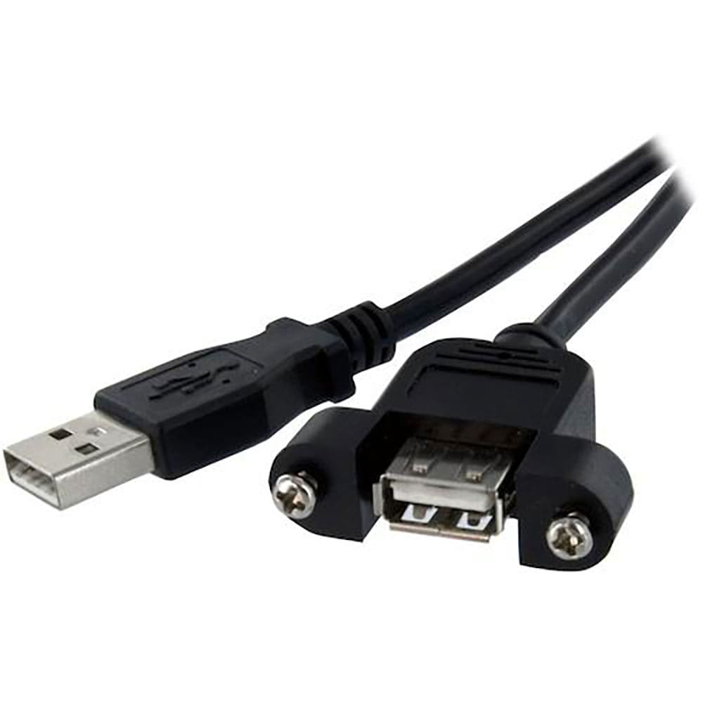 ＳｔａｒＴｅｃｈ　ＵＳＢ　２．０ケーブル／３０ｃｍ／４８０Ｍｂｐｓ／パネルマウント型／Ｔｙｐｅ－Ａ＿
