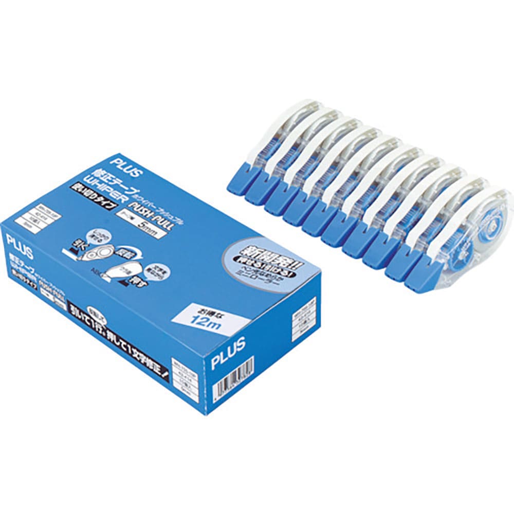 ＰＬＵＳ　４９９６７）修正テ－プ　使い切りタイプ　１２ｍ幅４．２ｍｍ　１０個入　ＷＨ－７０４－１０＿