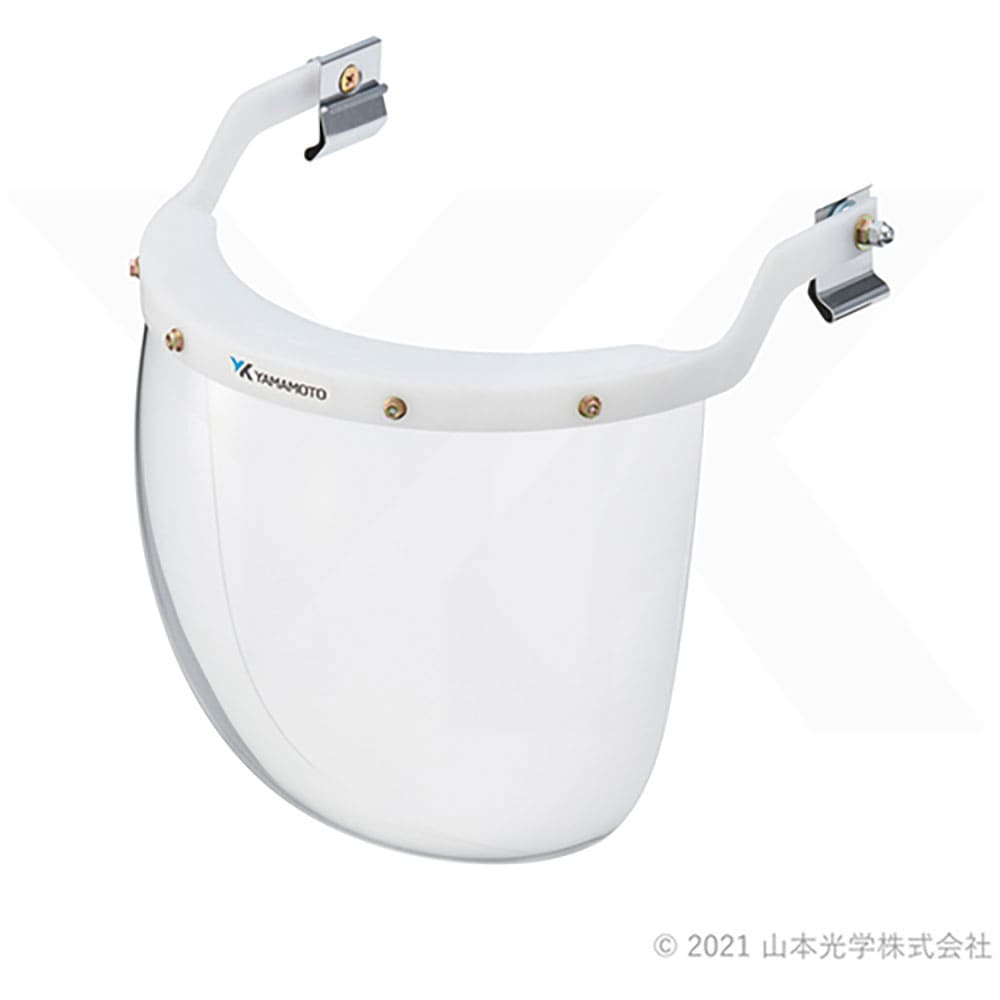 YAMAMOTO 防災面ヘルメット取付タイプ レンズ色クリア YF-301_