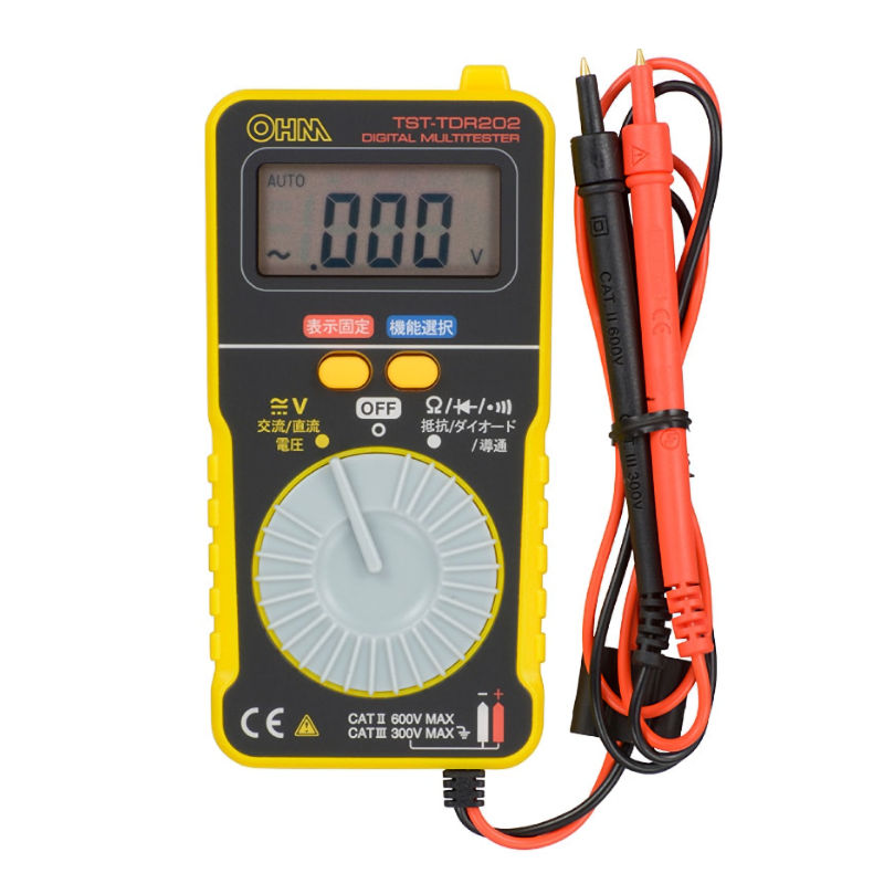 オーム電機　デジタルテスター　薄型　ＴＳＴ－ＴＤＲ２０２　０８－１２８９