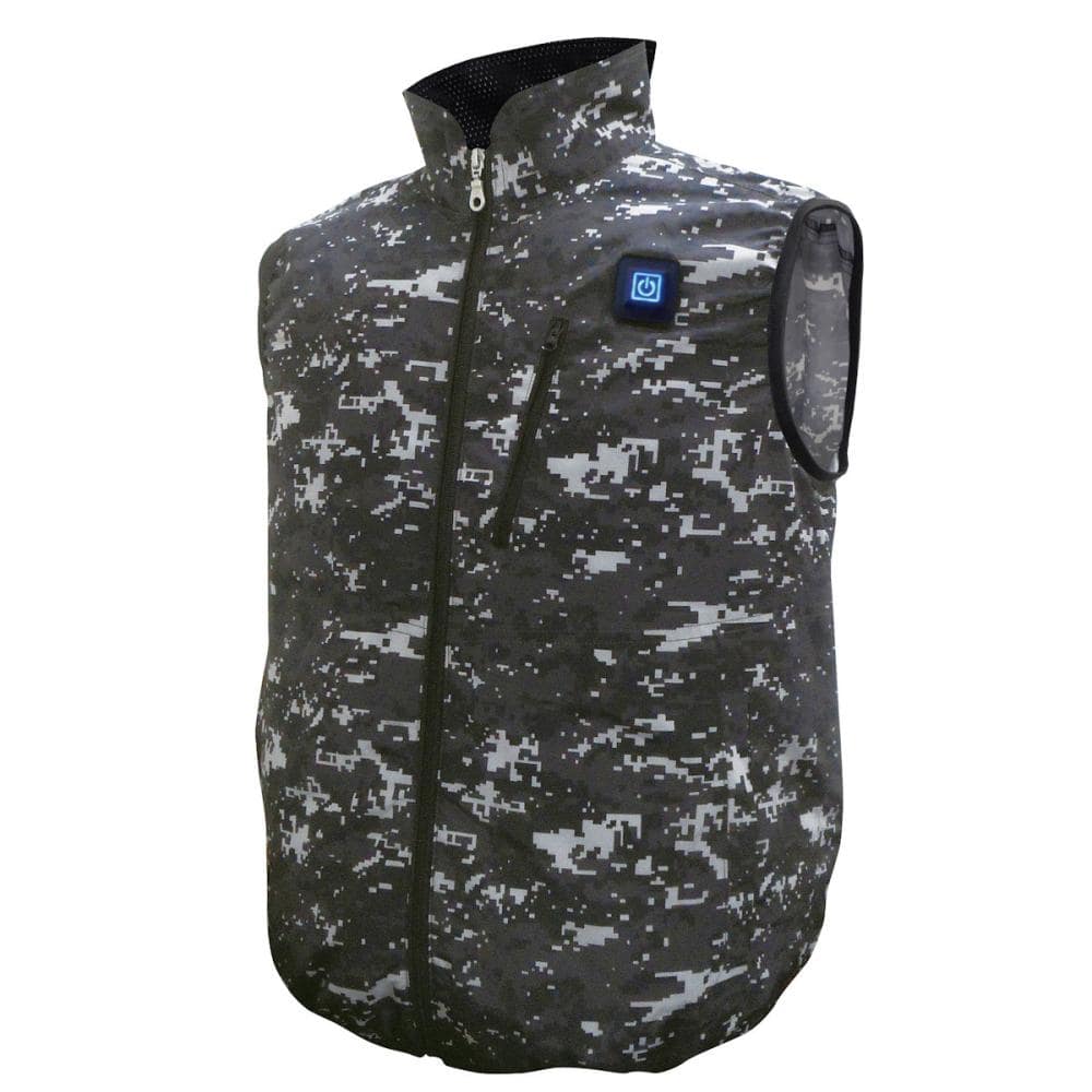 ブレイン　空調ベスト　迷彩グレー／ＬＬ－ＸＬ　ＭＥＳＨ－ＢＲ－０６０