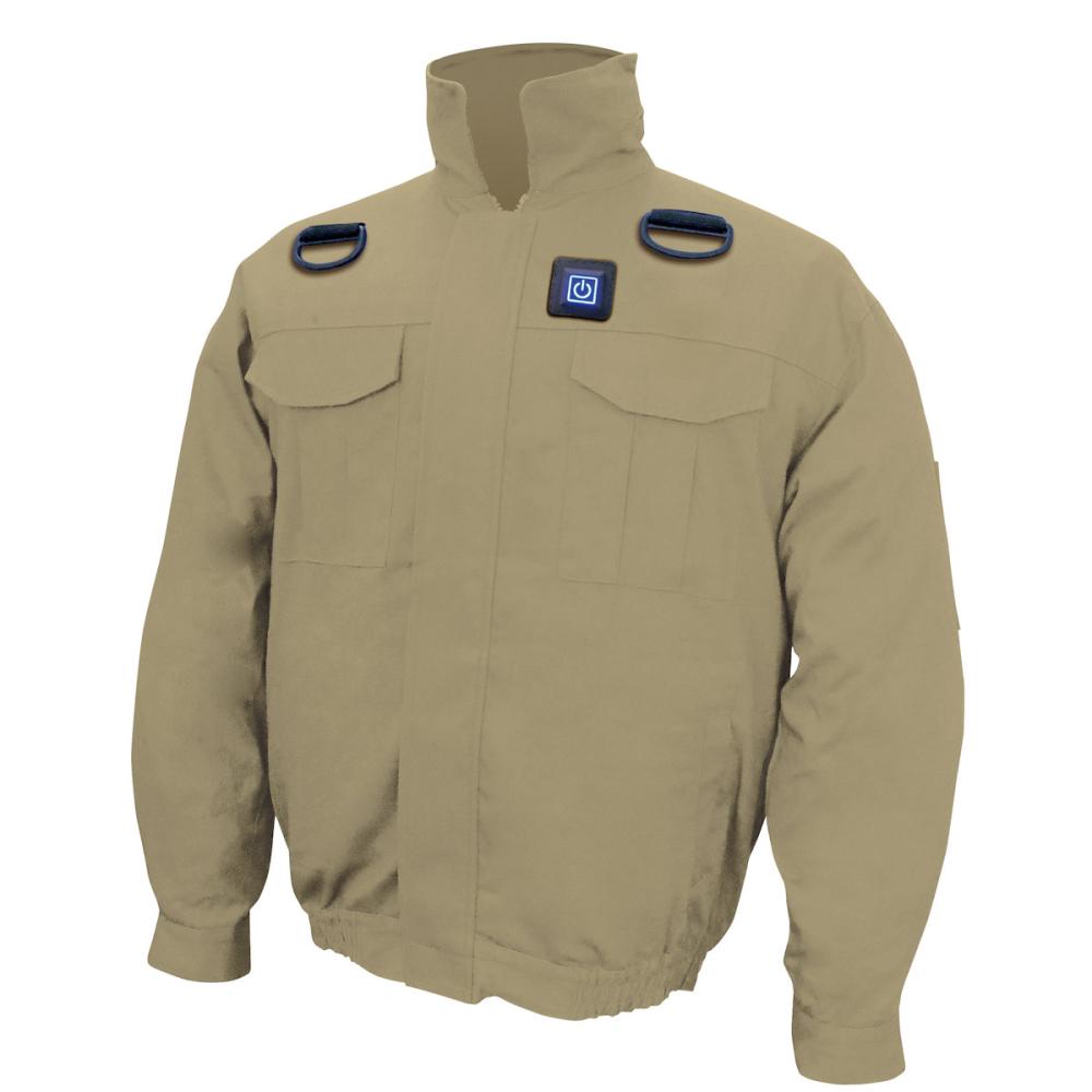 ブレイン　胸スイッチ式空調エアコン服　服のみ　カーキ／Ｍ　ＭＥＳＨ－ＢＲ－７０００－１