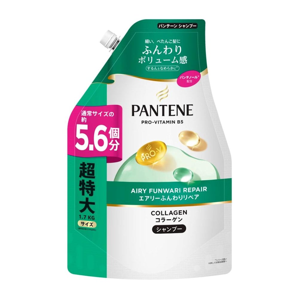 Ｐ＆Ｇ　パンテーン　エアリーふんわりリペア　シャンプー　詰め替え用　超特大　１．７Ｌ