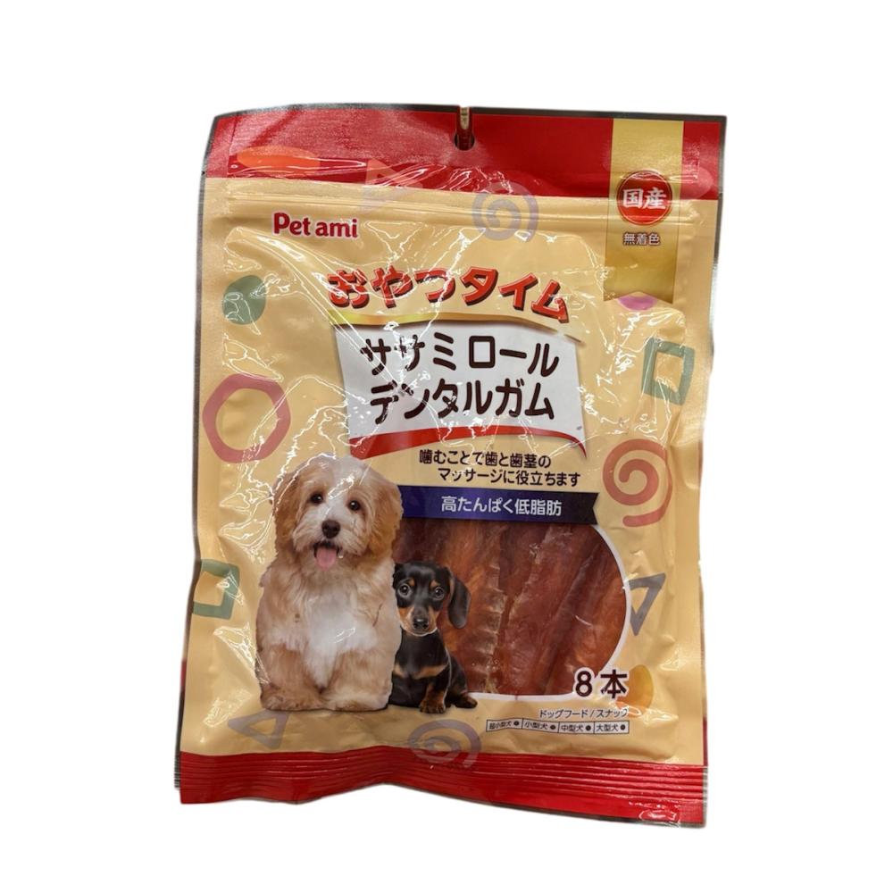 Ｐｅｔａｍｉ　国産　ササミロールデンタルガム　８本