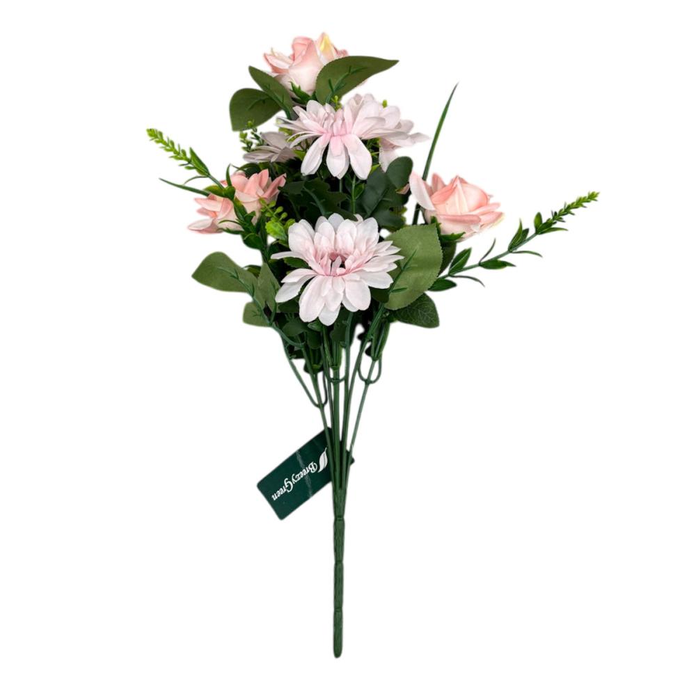 ＢｒｅｅｚｙＧｒｅｅｎ　造花ブーケ　プティ　１０本束　ピンク