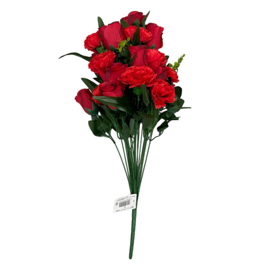 ＢｒｅｅｚｙＧｒｅｅｎ　造花ブーケ　グランデ　２４本束　赤