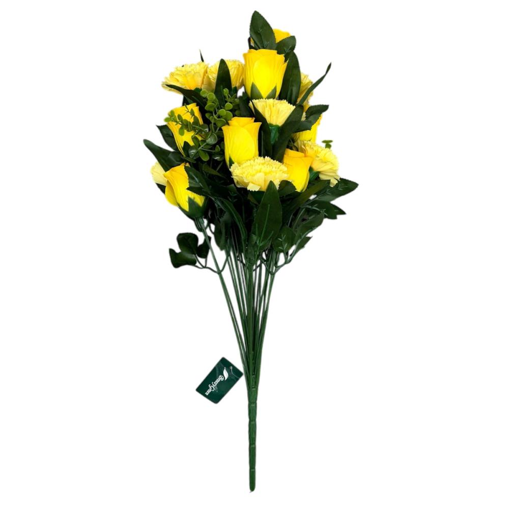 ＢｒｅｅｚｙＧｒｅｅｎ　造花ブーケ　グランデ　２４本束　黄